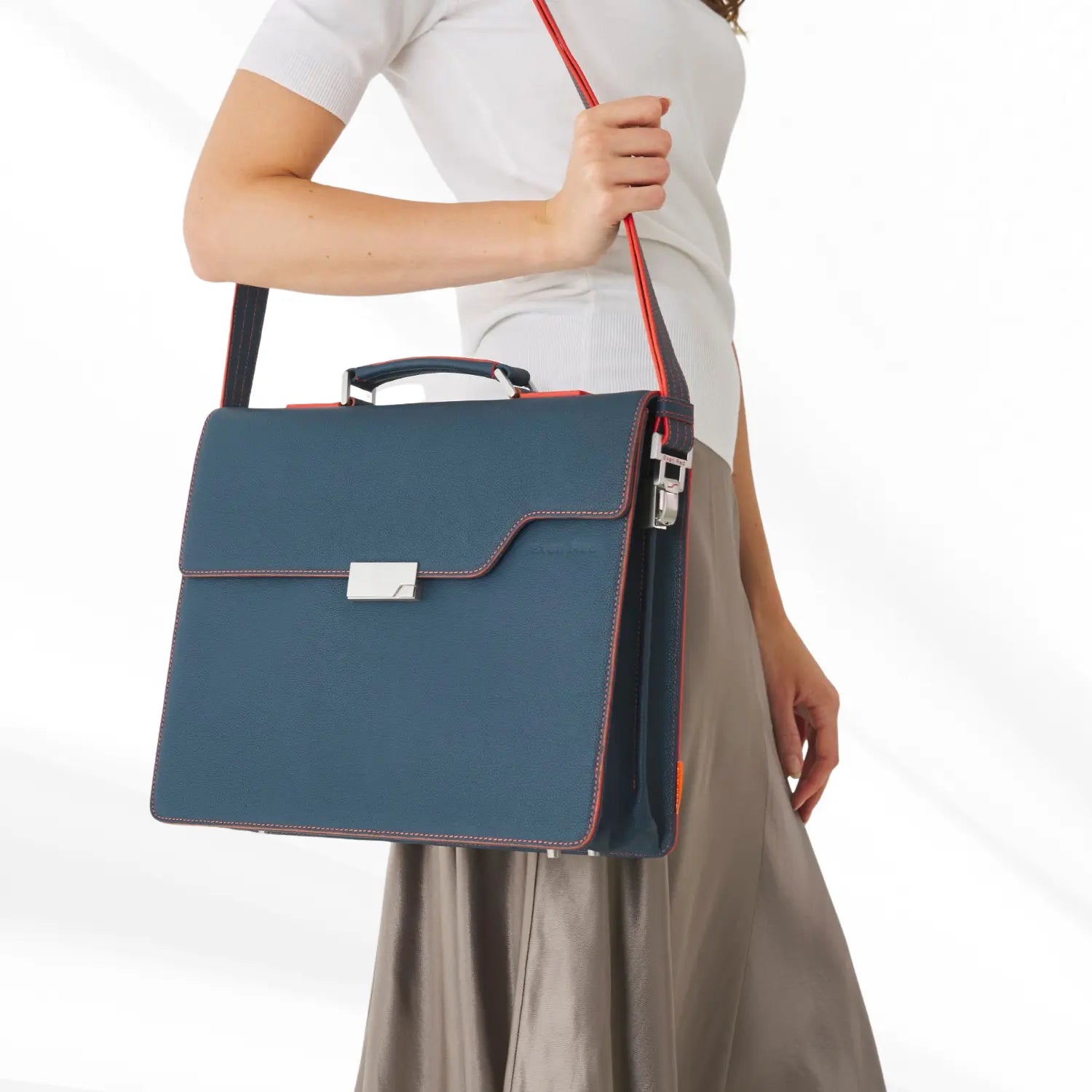 Petrol Blue Evan Red